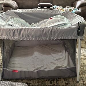 Fisher-Price Gray Baby Play Yard